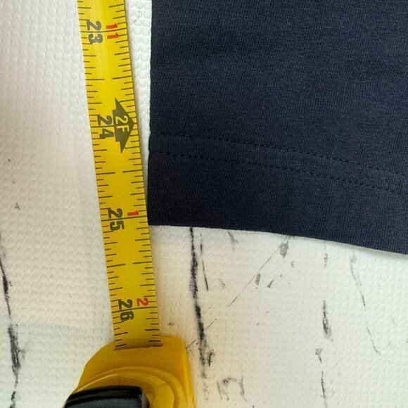 EUC - Adidas, Navy 3 striped cotton leggings Size L - Picture 8 of 8